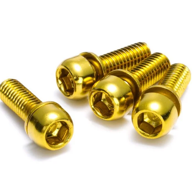 WBP Bremssattel Adapter Schrauben goldgelb, Set mit 4Stück