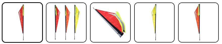 TerraCycle Purple Sky Silhouette Flagge orange mit 6mm Ø Stab