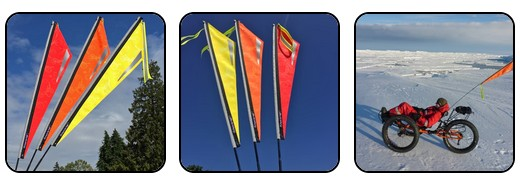 TerraCycle Purple Sky Silhouette Flagge orange mit 6mm Ø Stab