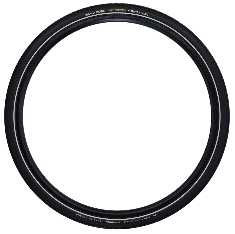 Schwalbe Pneu Green Marathon 700x35C GG Starr mit Reflexstreifen black
