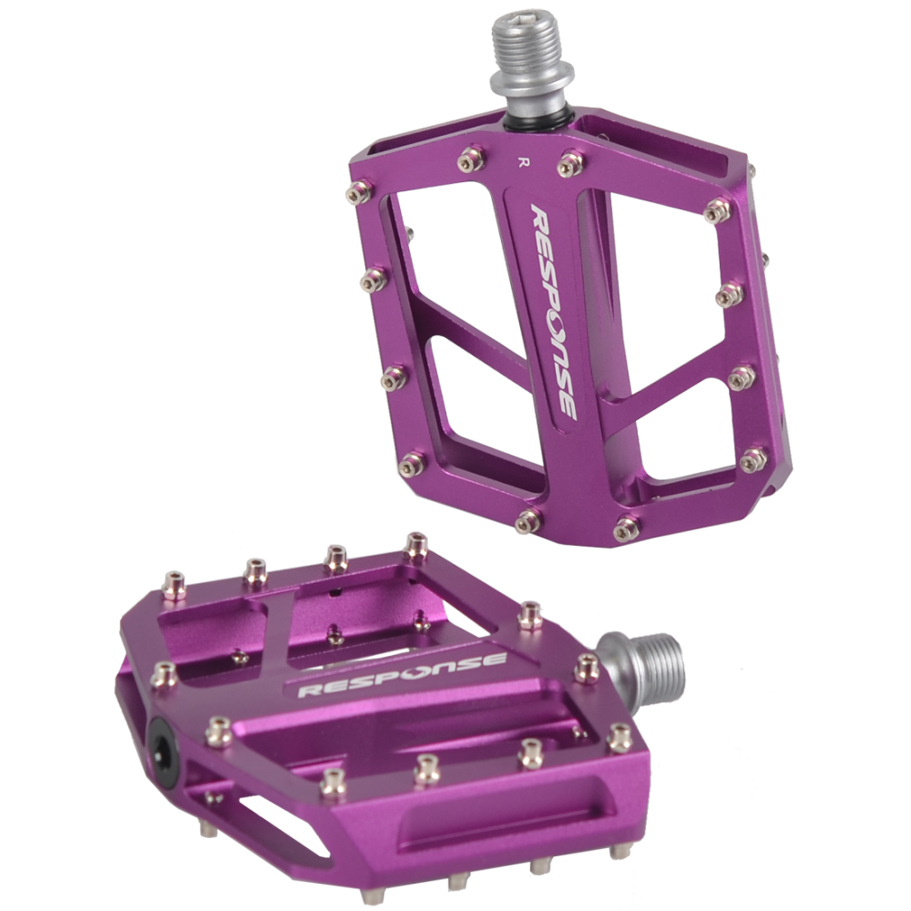 Response Flat Pedale MTB, 9/16" 7mm Lager gedichtet, purple